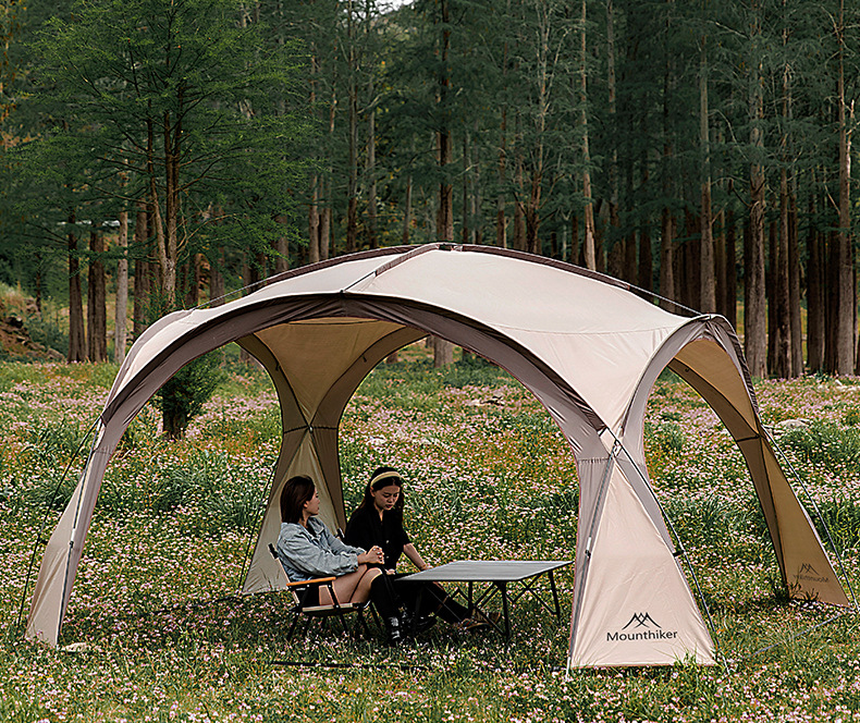Cheap Goat Tents MOUNTAINHIKER 8 10Person Outdoor Camping Dome Tents Light Luxury Round Big Canopy Large Awning Pergola Tent   